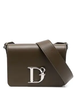 Dsquared2 logo-plaque leather crossbody bag 19674051