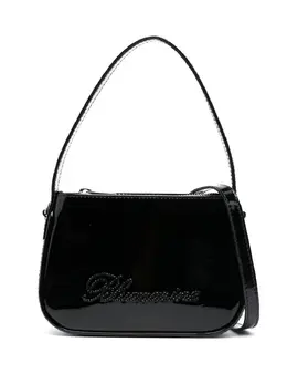 Blumarine patent-finish rhinestone tote bag 20558559